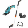 Gardena Kit cisaille à gazon ComfortCut Li + manche télescopique + roues - 3,6 V/3,0 Ah