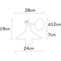 Applique murale Black en métal noir