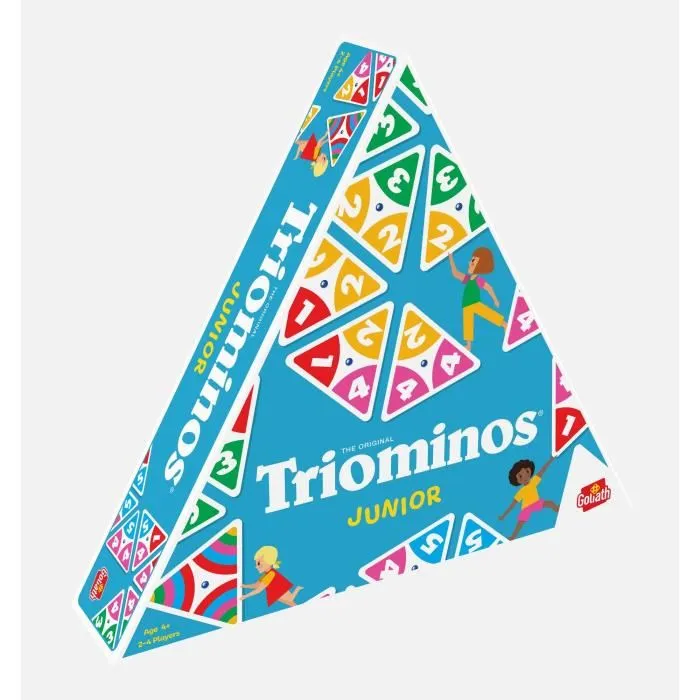 Goliath Triominos Junior - Jeu de plateau évolutif pour enfants avec pièces triangulaires et 2 niveaux de difficulté - À partir de 5 ans