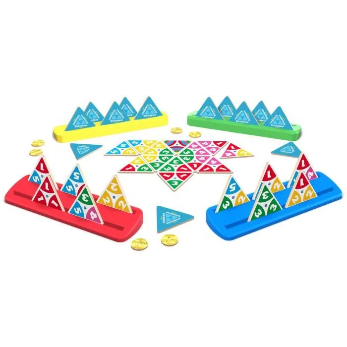 Goliath Triominos Junior - Jeu de plateau évolutif pour enfants avec pièces triangulaires et 2 niveaux de difficulté - À partir de 5 ans