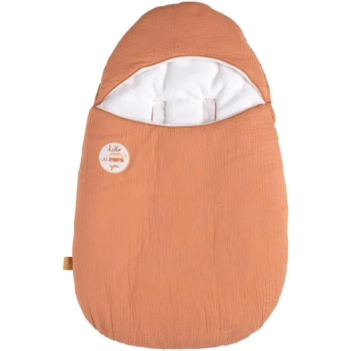 Sauthon - Nid d'ange hiver Sunlight - 0-4 mois - Mousseline de coton - Coloris Terra cotta Sauthon - Nid d'ange hiver Sunlight - 0-4 mois - Mousseline de coton - Coloris Terra cotta