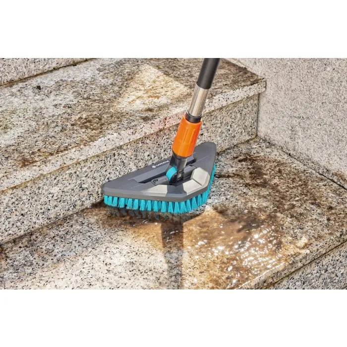 Gardena Brosse de lavage manche flex à poils durs, pivotante 360°