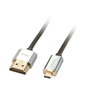 Lindy Câble HDMI Slim vers Micro HDMI, 1m, Noir et Gris