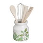 BigBuy Home Pot pour ustensiles de cuisine GREENS Bois Métal Grès