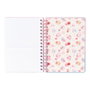 ERIK - Carnet A5 à reliure Wire-O 90 pages thème Sakura BT21, couverture rigide avec élastique et pochette intérieure