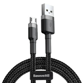 BASEUS Câble USB 2.0 High Speed 1m Noir Textile