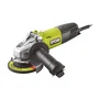 Ryobi Meuleuse d'angle filaire 800W 125mm RAG800-125TA6 avec coffre, protection anti-redémarrage, 5 disques à ébarber et 1 disque diamant