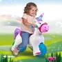 FEBER Trotteur 2-en-1 Licorne Baby Unicorn avec sons et lumières, porteur évolutif pour apprendre à marcher dès 12 mois