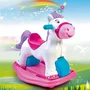 FEBER Trotteur 2-en-1 Licorne Baby Unicorn avec sons et lumières, porteur évolutif pour apprendre à marcher dès 12 mois