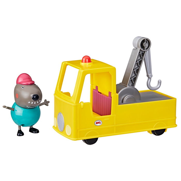 Hasbro Peppa Pig - Remorque de Grand-Père Chien - F9519 - Camion-Grue avec Figure Articulée - Jouet pour Enfants Dès 3 Ans