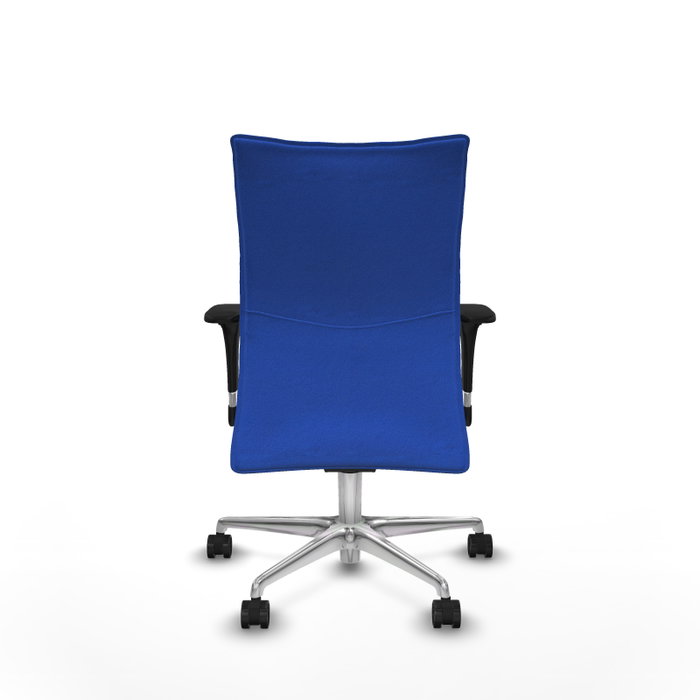 Piqueras Y Crespo Chaise de bureau Albacete confidente, Bleu, Mécanisme Sincro, Base Aluminium