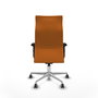 Piqueras Y Crespo Fauteuil Albacete Orange avec mécanisme synchrone et base aluminium