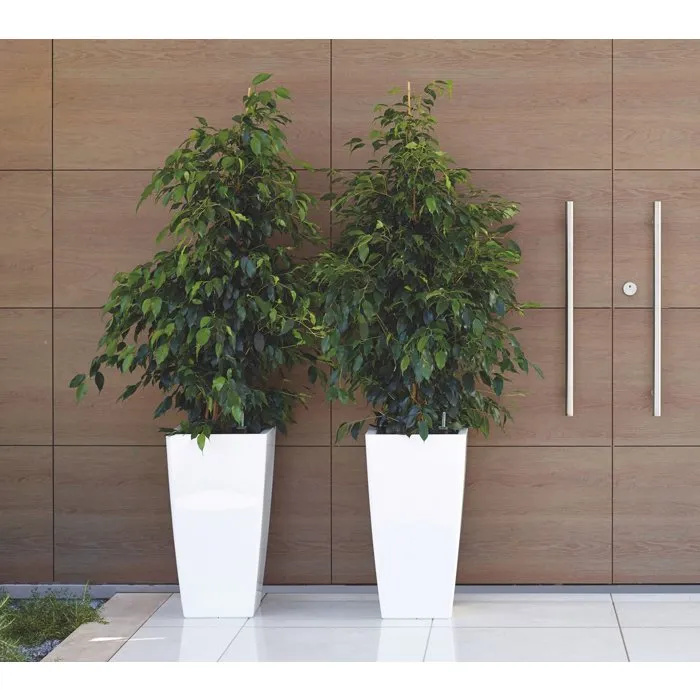 Artevasi Pot de fleurs Pisa SWS 60 BR - Blanc - Intérieur/Extérieur - Plastique - Ø33 x H61 cm - 45 L