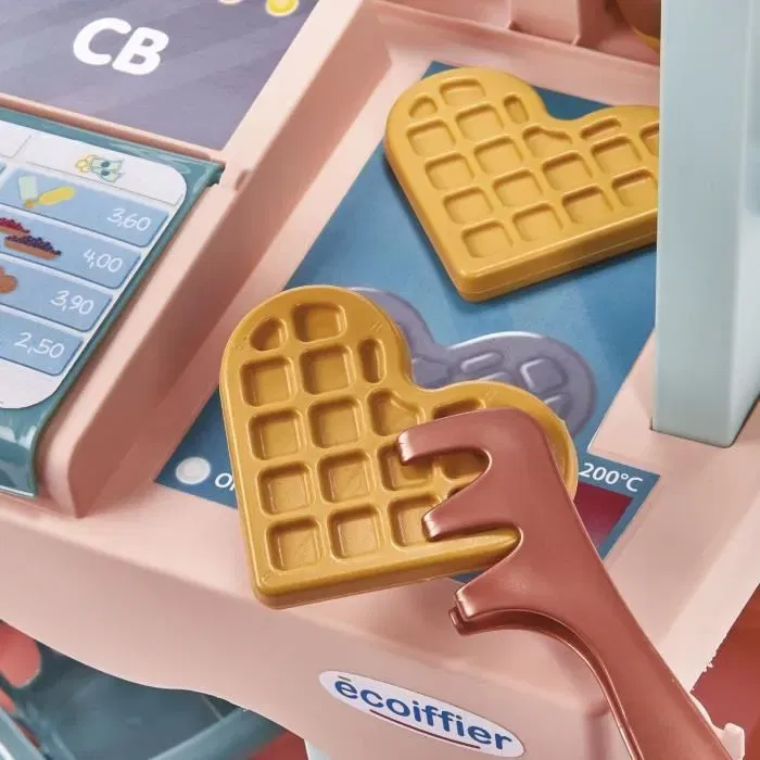 Ecoiffier - Marchande de délices vert azur - Stand de vente de glaces et pâtisseries roulant - Jouet durable en circuit court pour enfants à partir de 18 mois
