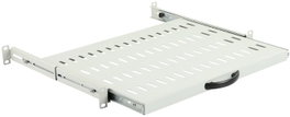 Lanview Étagère coulissante 19 pouces 1 U blanche pour armoires D=600