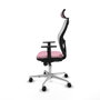 Piqueras y Crespo Chaise de Bureau avec Appui-tête 1D086N2 Rose