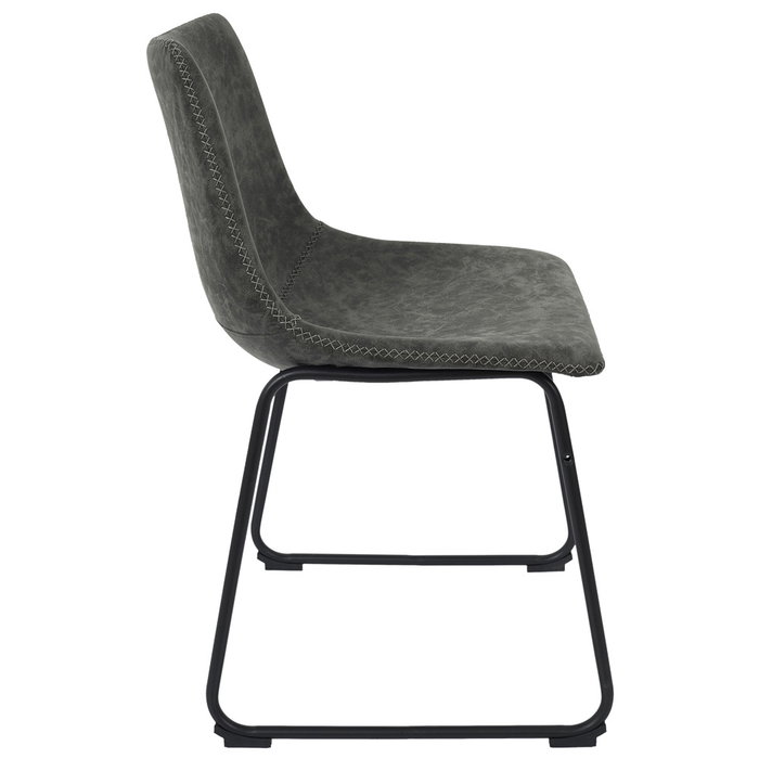 Home Deco Factory Chaise James Gris foncé