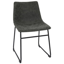 Home Deco Factory Chaise James Gris foncé