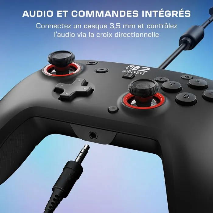 Turtle Beach Rematch Manette Gaming Filaire RGB pour Nintendo Switch 2 - Noir avec Sticks à Effet Hall Turtle Beach Rematch Manette Gaming Filaire RGB pour Nintendo Switch 2 - Noir avec Sticks à Effet Hall