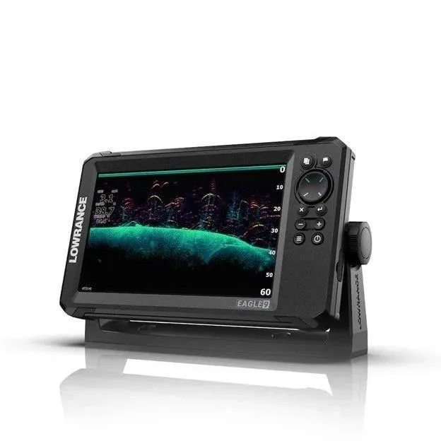 Lowrance Eagle 9 - Combiné GPS sondeur pour bateau avec écran IPS 9" et sonde HDI - Résistant à l'eau IPX7