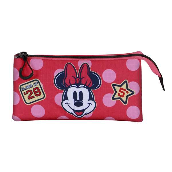 Karactermania Estuche Portatodo Triple Minnie Mouse Class - Trousse à crayons Minnie Mouse triple compartiments 23,5 x 10 x 5 cm
