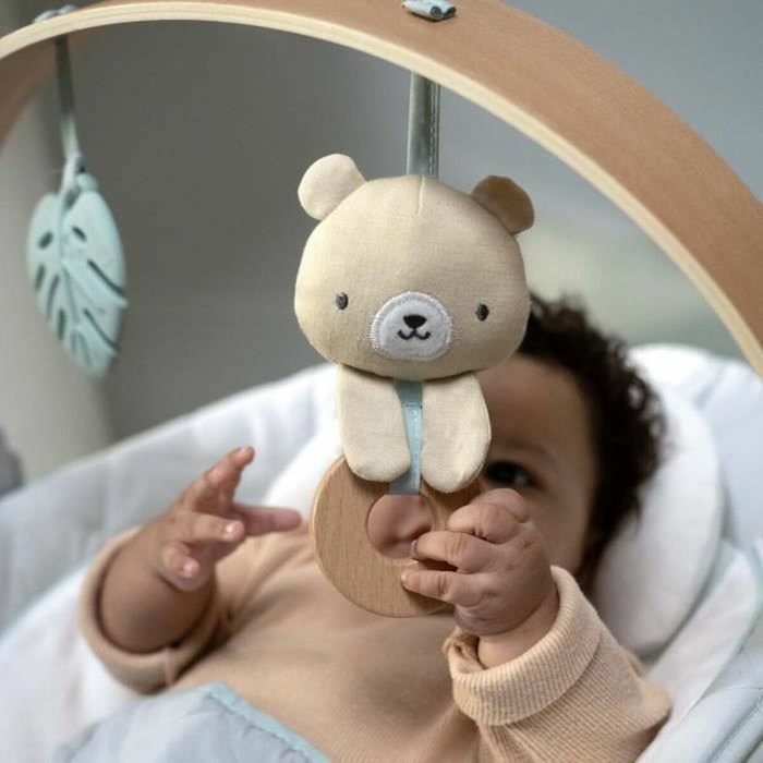 Ingenuity Transat bébé Nate l'Ourson avec arche d'éveil en bois Ingenuity Transat bébé Nate l'Ourson avec arche d'éveil en bois