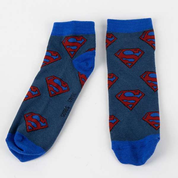 Cerdá Pack de 3 paires de chaussettes cheville Superman pour enfants - Sans taille