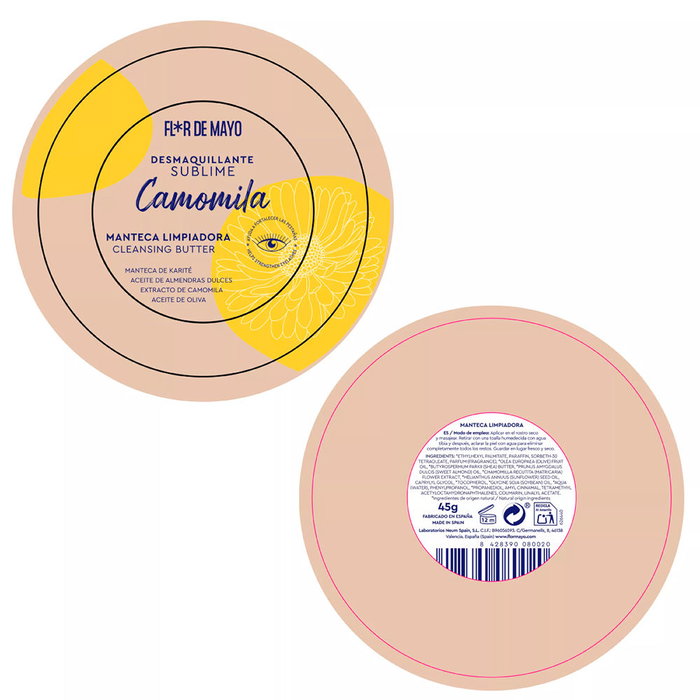 Flor De Mayo Baume démaquillant Sublime Camomille 45 g - Soin nettoyant vegan pour peaux sensibles