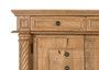 GINER Y COLOMER Buffet 4 tiroirs et 4 portes en bois de manguier massif 200 cm - Couleur Naturelle, Meuble Artisanal en Bois Récupéré