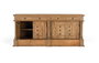 GINER Y COLOMER Buffet 4 tiroirs et 4 portes en bois de manguier massif 200 cm - Couleur Naturelle, Meuble Artisanal en Bois Récupéré