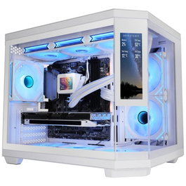Mars gaming MC3TCORELCDM Boîtier Mini-Tour Blanc avec Écran IPS