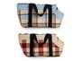 Mascow Transportin pour animal de compagnie en tissu à carreaux assortis 28x39x40 cm avec matériau polyester, bleu/rouge résistant à l'eau (Set de 6)