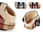 Mascow Transportin pour animal de compagnie en tissu à carreaux assortis 28x39x40 cm avec matériau polyester, bleu/rouge résistant à l'eau (Set de 6)