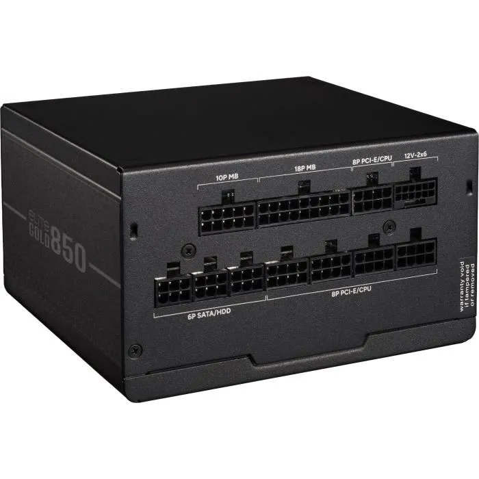 Cooler Master Elite Gold 850W MPX-8505-AFAG-BEU Alimentation 80 Plus Gold ATX 3.1 Modulaire Cooler Master Elite Gold 850W MPX-8505-AFAG-BEU Alimentation 80 Plus Gold ATX 3.1 Modulaire