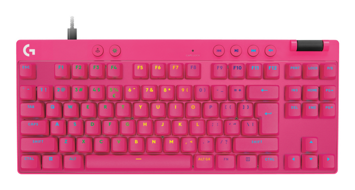 Logitech Clavier Gaming G Pro X Rapid TKL / 920-013253 Magenta - Clavier Mécanique Compact sans Fil Logitech Clavier Gaming G Pro X Rapid TKL / 920-013253 Magenta - Clavier Mécanique Compact sans Fil