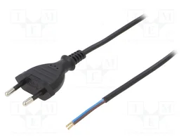 PLASTROL Câble d'alimentation H03VVH2-F 2x0,5mm² CEE 7/16 (C) 3m
