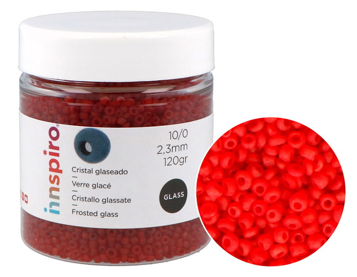 Innspiro Rocaille en verre rouge émaillé 2,3 mm, 120 g Innspiro Rocaille en verre rouge émaillé 2,3 mm, 120 g