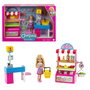 Barbie - Jeu Barbie Chelsea Puesto de comida - Figurine Chelsea 15,24 cm avec caisse enregistreuse et accessoires - Supermarché - Version multilingue