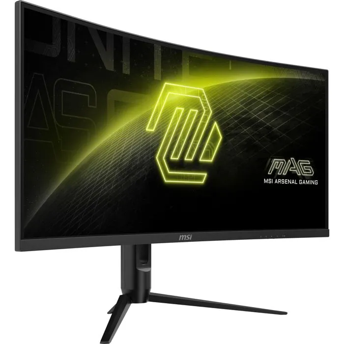 MSI MAG342CQR E2 Écran PC Gamer Incurvé 34 Pouces (86 cm) WQHD 180Hz 1ms Dalle VA HDR Freesync Premium Ajustable en Hauteur 1500R
