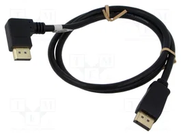 GOOBAY Câble DisplayPort 2.1 - Prise 90° gauche/droite - 1m