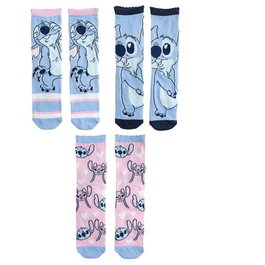 Cerdá Pack de 3 chaussettes Stitch motif multicolore pour enfants taille 31/34 Taille unique - Lilo et Stitch
