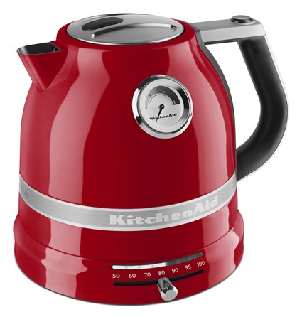 Kitchenaid - 5KEK1522 ECA - Bouilloire électrique 1,5 litre rouge pomme - Avec sélection de température et paroi double pour maintien au chaud