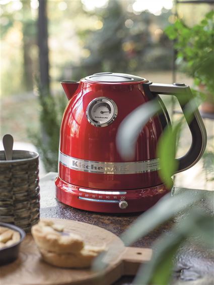 Kitchenaid - 5KEK1522 ECA - Bouilloire électrique 1,5 litre rouge pomme - Avec sélection de température et paroi double pour maintien au chaud