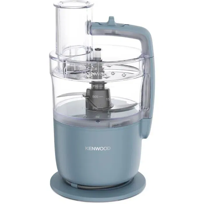 Kenwood FDP22.000GY Robot multifonction 650W avec fonction Pulse, bol 1.3L et accessoires lavables au lave-vaisselle - Gris bleu