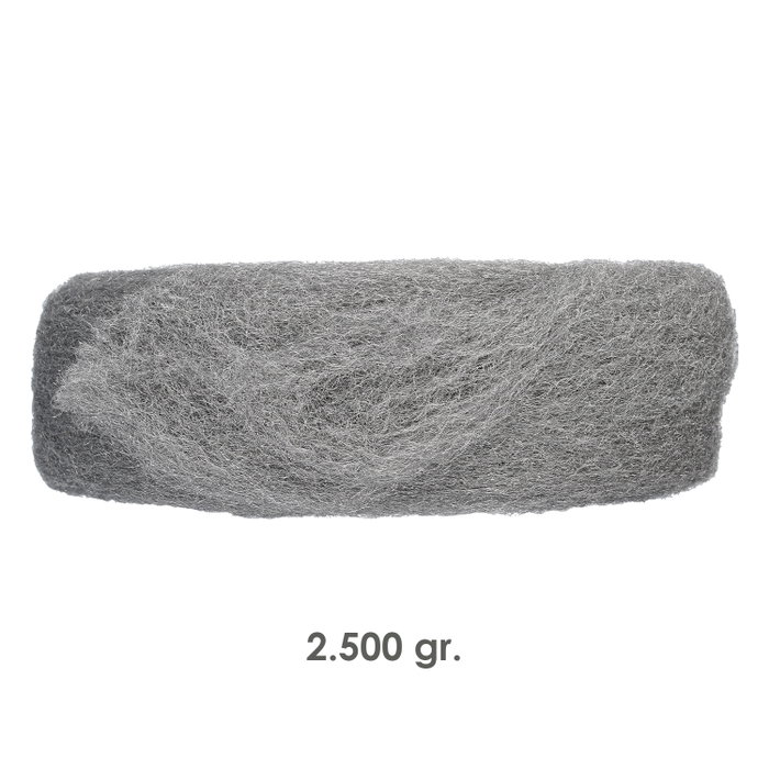WOLFPACK LINEA PROFESIONAL Laine d'acier Taille 0 Grain fin 2500 g
