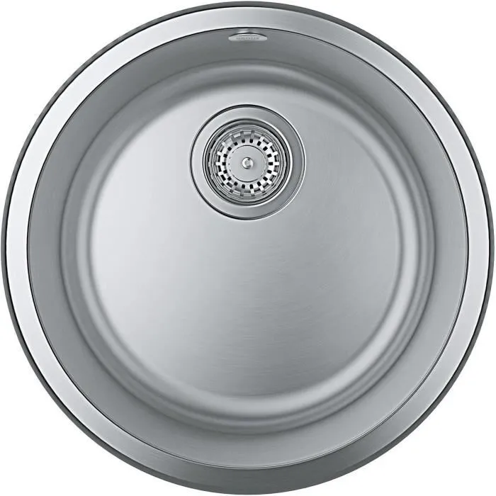 GROHE K200 (Réf. 31720SD0) - Evier de cuisine en acier inoxydable 1 bac, à encastrer par le dessus, Ø 440 mm avec réduction de bruit GROHE K200 (Réf. 31720SD0) - Evier de cuisine en acier inoxydable 1 bac, à encastrer par le dessus, Ø 440 mm avec réduction de bruit
