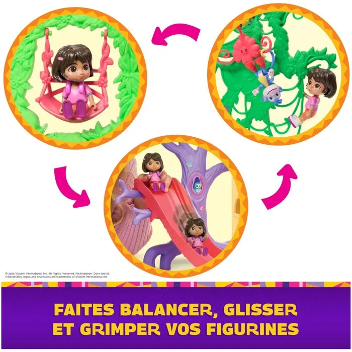 Spinmaster Dora l'Exploratrice - Maison Interactive de la Forêt Tropicale avec Figurines, 8 Accessoires, Effets Sonores et Bilingue Français/Anglais - Jouet Enfant Dès 3 Ans Spinmaster Dora l'Exploratrice - Maison Interactive de la Forêt Tropicale avec Figurines, 8 Accessoires, Effets Sonores et Bilingue Français/Anglais - Jouet Enfant Dès 3 Ans
