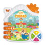 Chicco Livre bilingue interactif de la ville avec pages illustrées et boutons lumineux pour bébé dès 6 mois