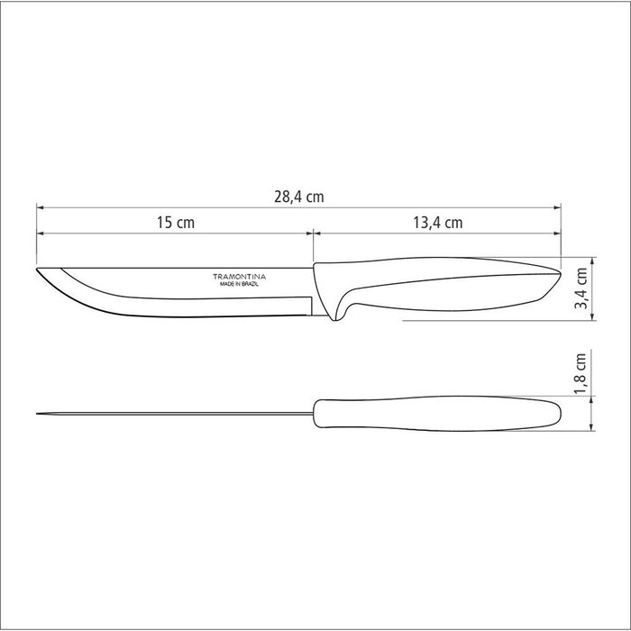 Tramontina Couteau de cuisine Plenus noir 152,4 mm Tramontina Couteau de cuisine Plenus noir 152,4 mm