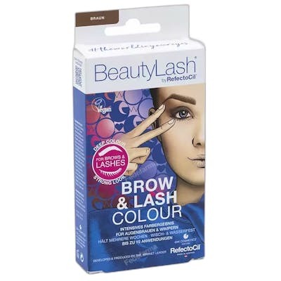 RefectoCil BEAUTYLASH BROW & LASH COLOUR kit de teinture pour sourcils et cils Brun moyen